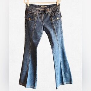 Yves Saint Laurent Blue Denim Flare Jeans